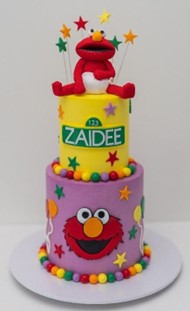 Cookie monster theme cake